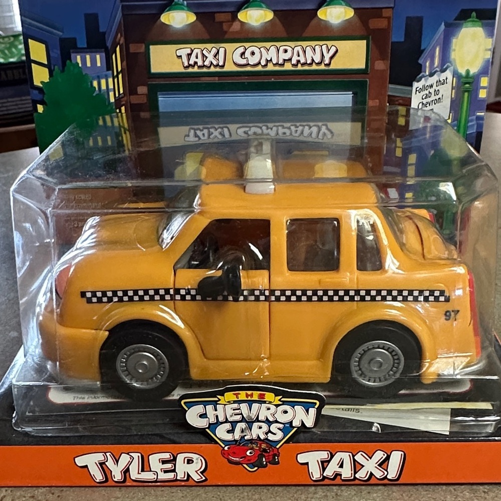 1997 Chevron Cars Tyler Taxi Toy Vehicle With Moving Eyes 🆕